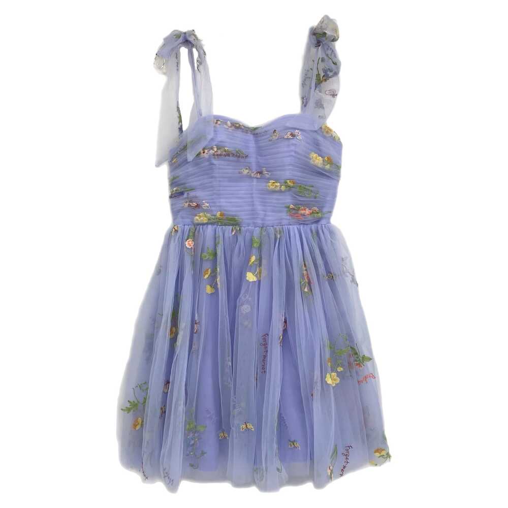 JJs House Purple Floral Embroidered Mini Dress | Women’s Size 6
